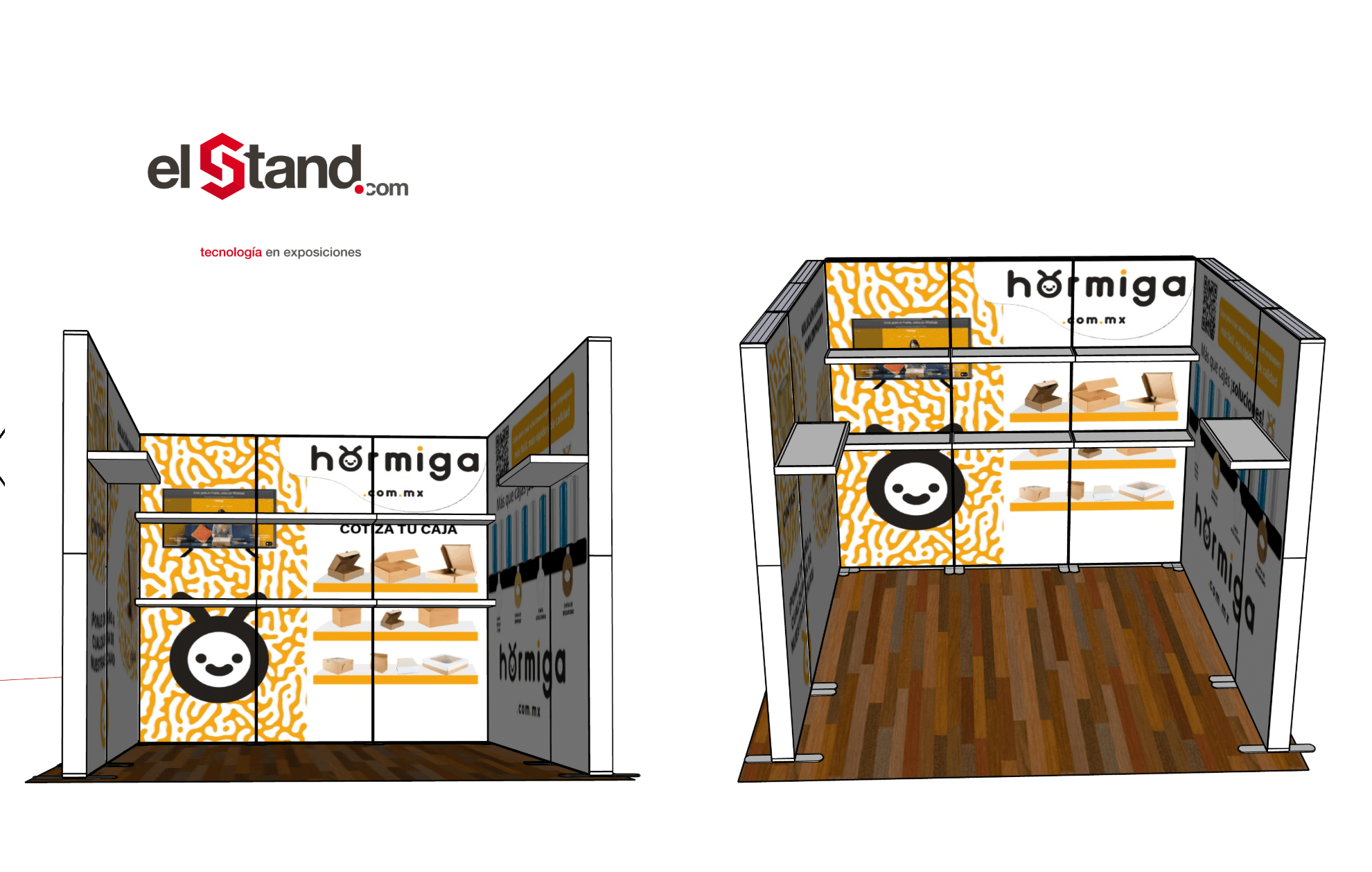 3x3 Hormiga (Cajas de Luz) a 2.25M + Repisas