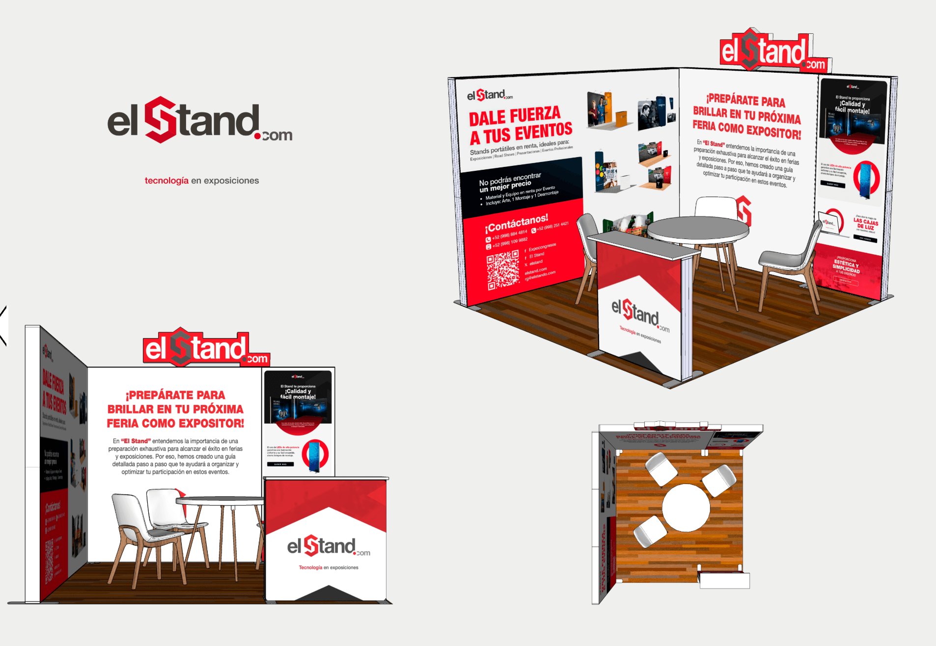 3x3 Elstand.com (Cajas de Luz) a 2.25M