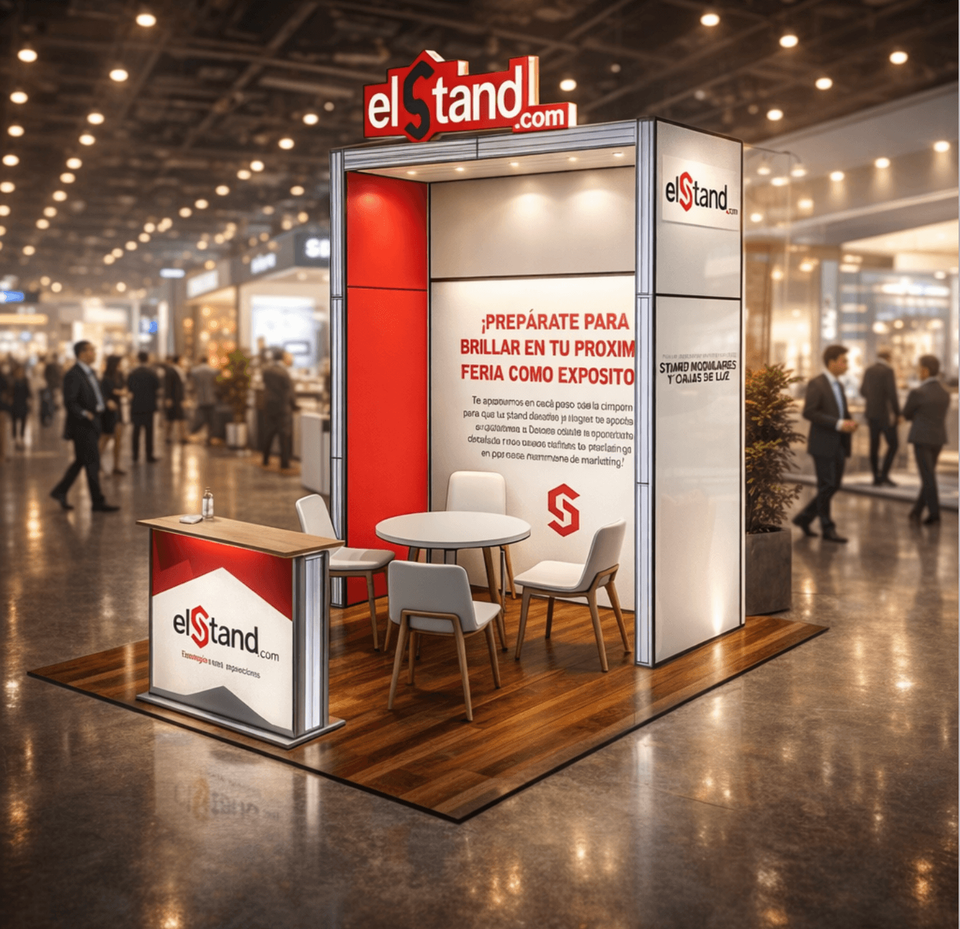 3x3 CAJAS DE LUZ a 3.25M ARCO + LogoCNC - Pared 200x225cm