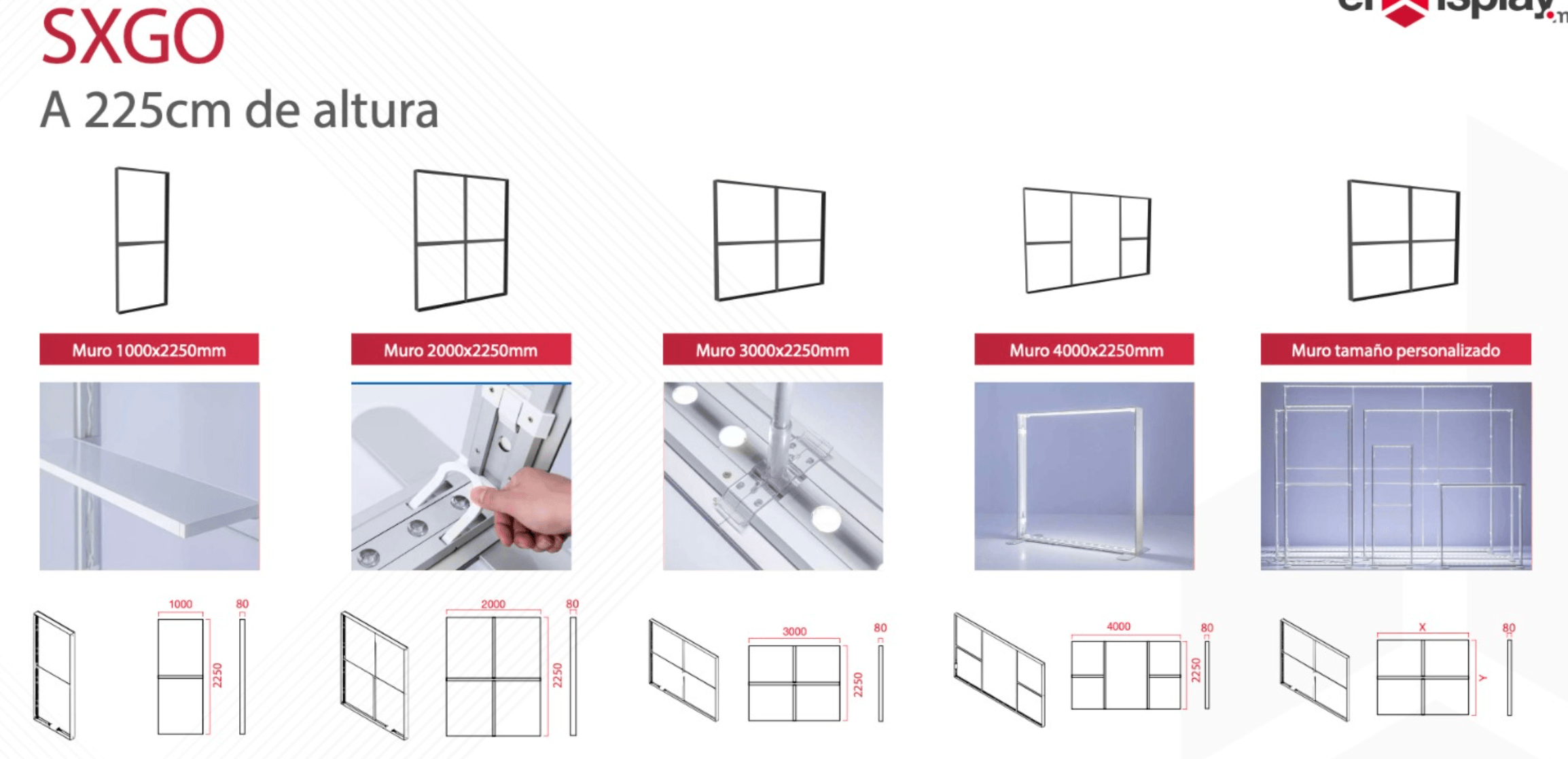Cajas de Luz en Renta (a 225cm) Altura
